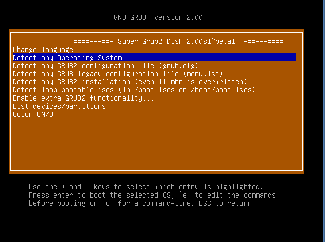 Wizard Restore Grub With Super Grub2 Disk