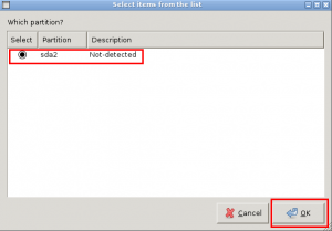 Select Windows partition