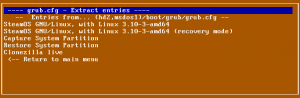 Super Grub2 Disk 2.01 beta 3 grub.cfg Extract entries option