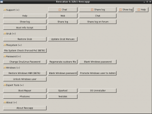 Rescatux 0.32 Beta 1 Extended menu